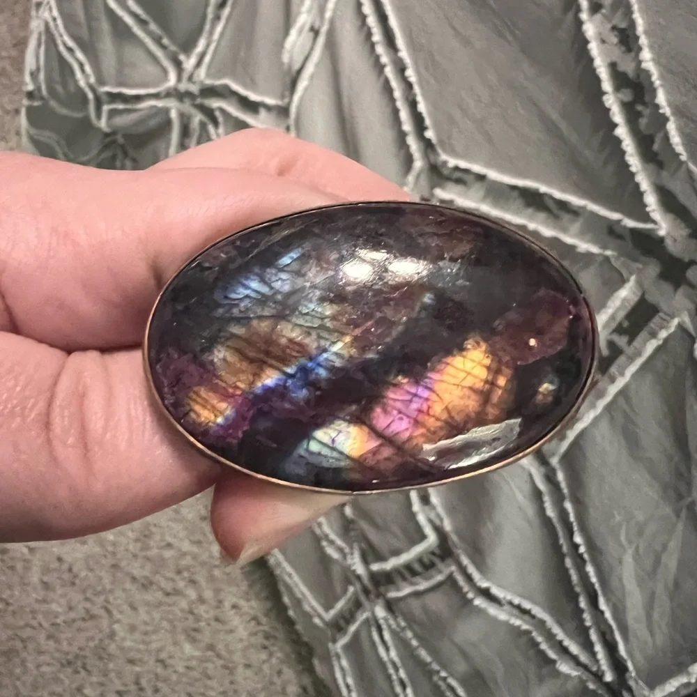 Spectrolite labradorite statement ring - Picture 1 of 4